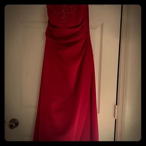 Beautiful strap-less Red David's Bridal Dress!!